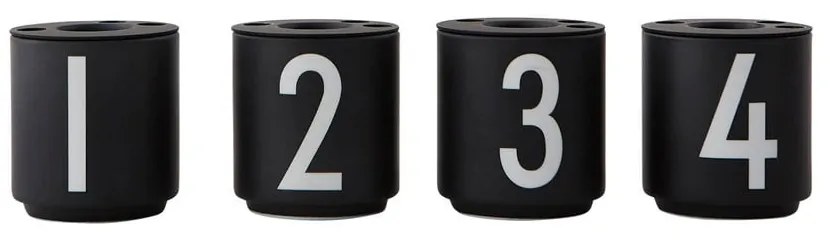 Порцеланови свещници в комплект от 4 бр. Mini - Design Letters