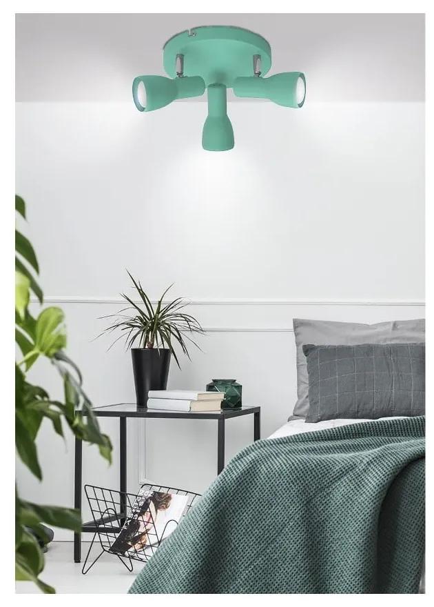 Лампа за таван в ментов цвят с метален абажур 29x29 cm Picardo - Candellux Lighting