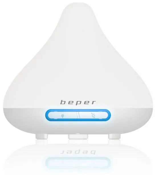 Арома дифузер Beper 70.402, 15.6 W, 140 мл, 2 нива, LED светлина, 7 цвята, Бял