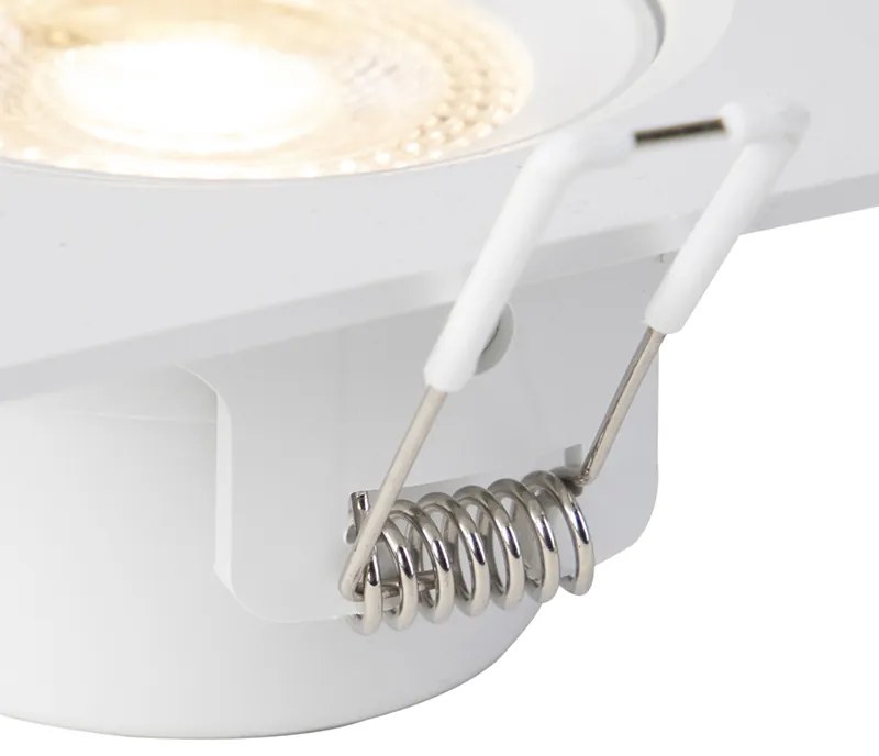 Комплект от 3 вградени прожектора бели с LED 3-степенна димиране - Miu