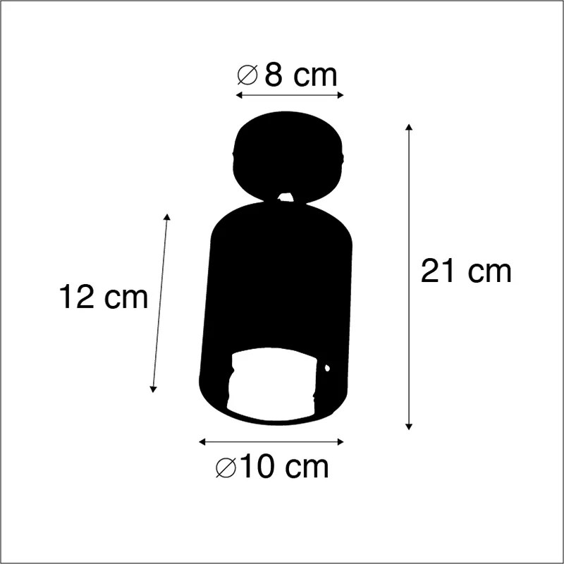Модерен повърхностно монтиран прожектор черен с възможност за накланяне - Lofty