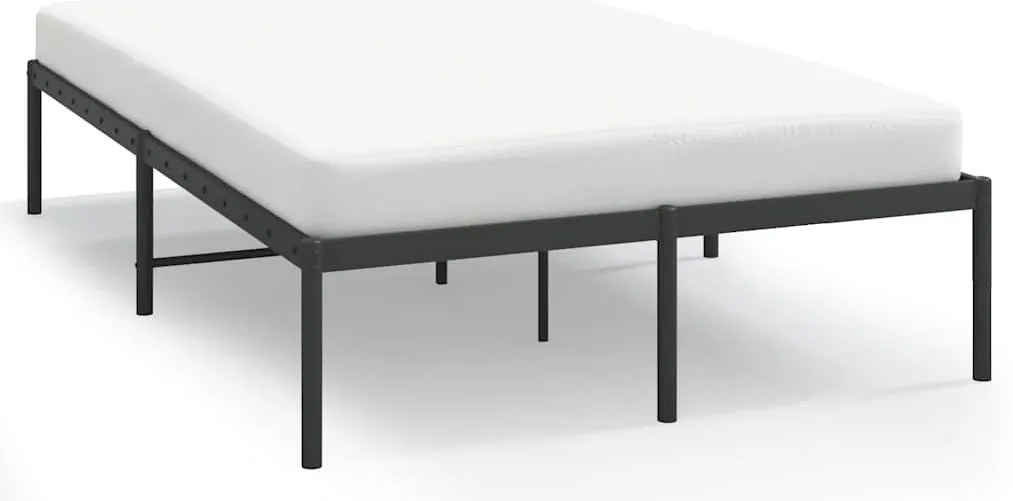 350844 vidaXL Метална рамка за легло, черна, 120x200 см