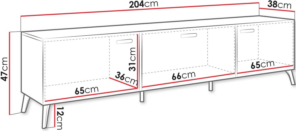 ТВ шкаф Picru 3D-Кашмир