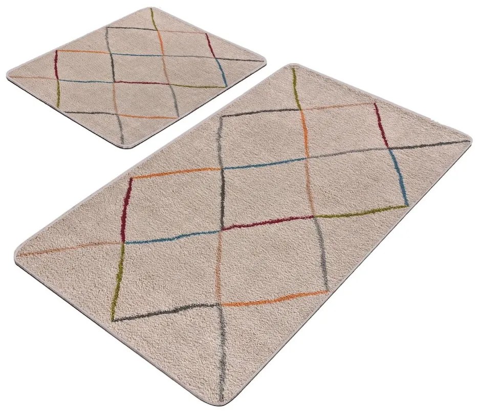 Бежови килими за баня в комплект 2 бр. 60x100 cm – Mila Home