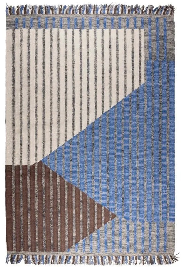 Син/кафяв памучен килим 160x230 cm Hampton – Dutchbone