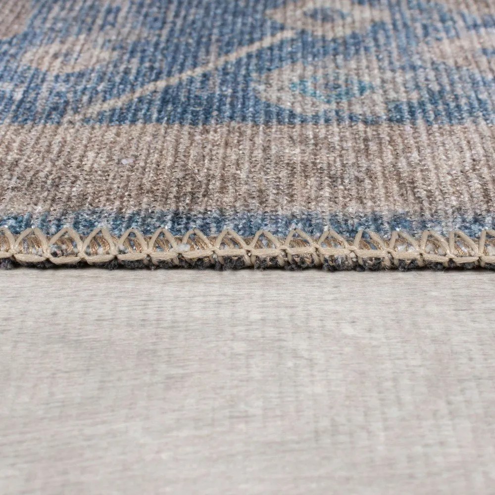 Синя пътека подходяща за пране 60x230 cm Orelia Global – Flair Rugs