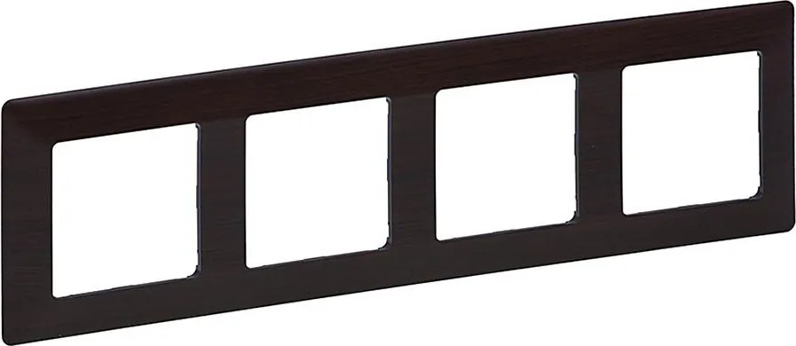 Legrand 754174 - Рамка pro Превключателe VALENA LIFE 4P тъмно дърво