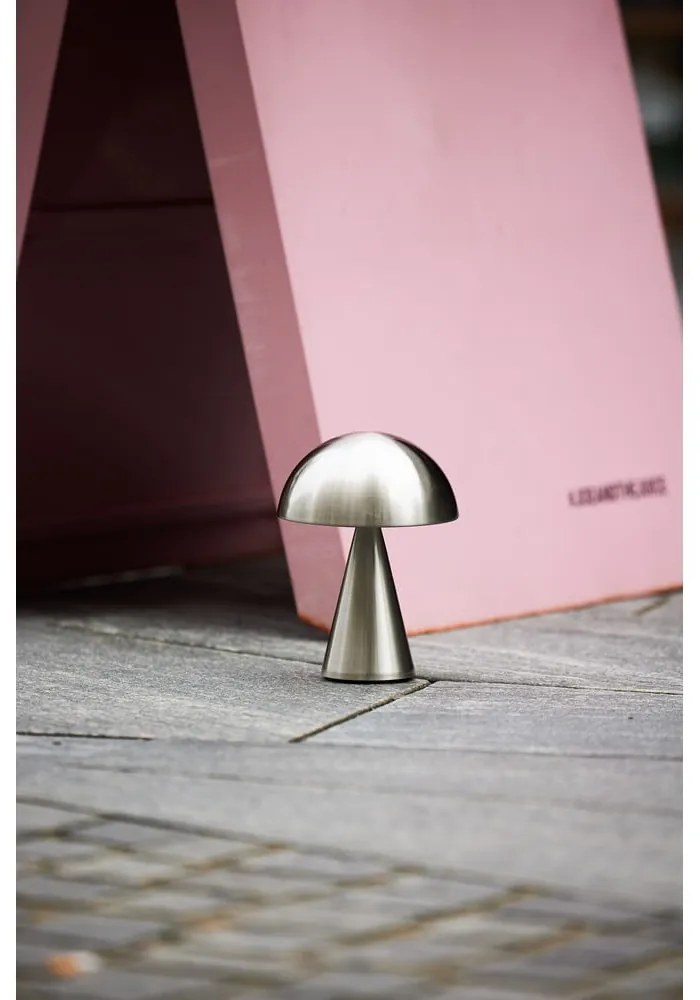 Тъмносива LED затъмняваща се настолна лампа (височина 20 cm) Mush – Hübsch