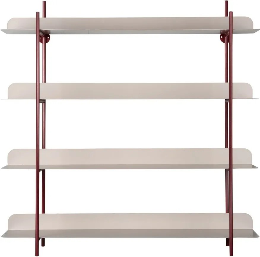 Бордо/сив на няколко нива метален стенен рафт 60 cm Reina Cuatro – PT LIVING