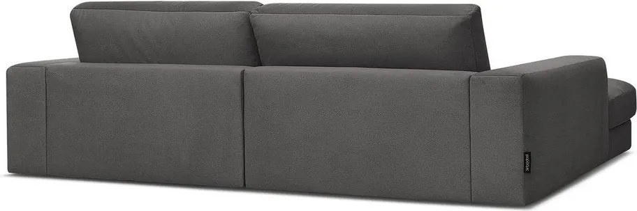 Антрацитен кадифен ъглов диван (ляв ъгъл) Sierra – Bobochic Paris