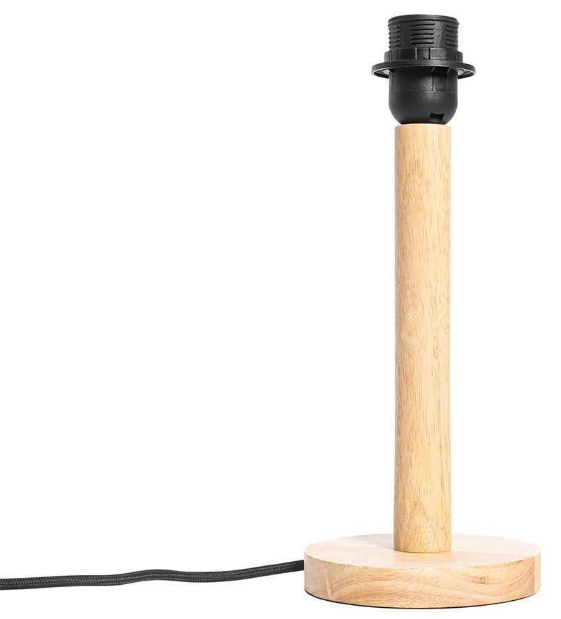 Ръстична настолна лампа дърво без абажур - Mels