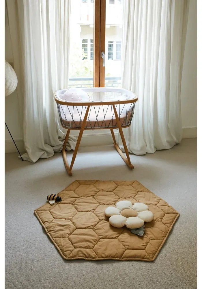 Жълто детско килимче за игра Honeycomb – Lorena Canals