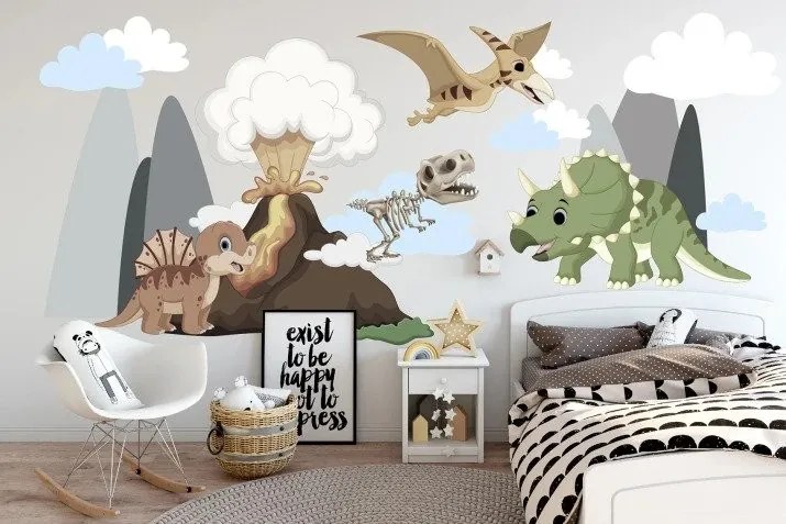 Стикер за стена за деца фантастичен свят на динозаврите 150 x 300 cm