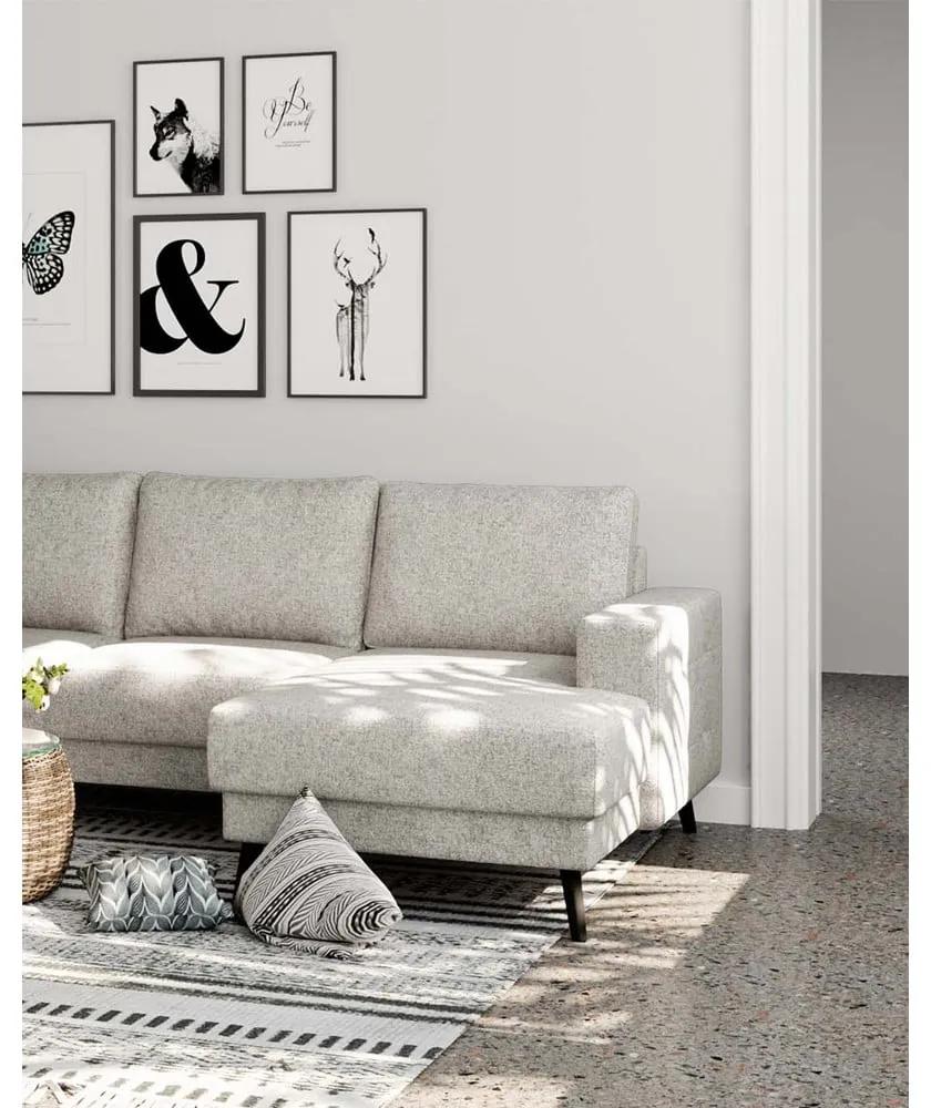 Кремав ъглов диван (ляв ъгъл) Fynn - Ghado