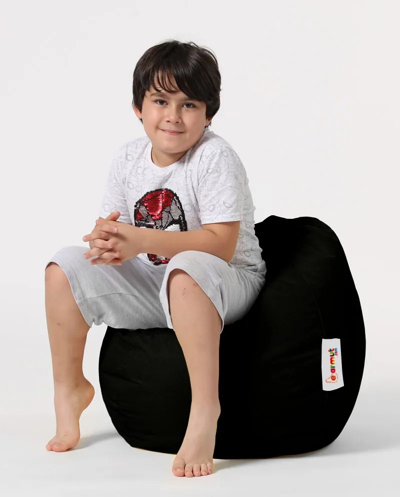 Градински пуф Premium Kids, цвят Черен