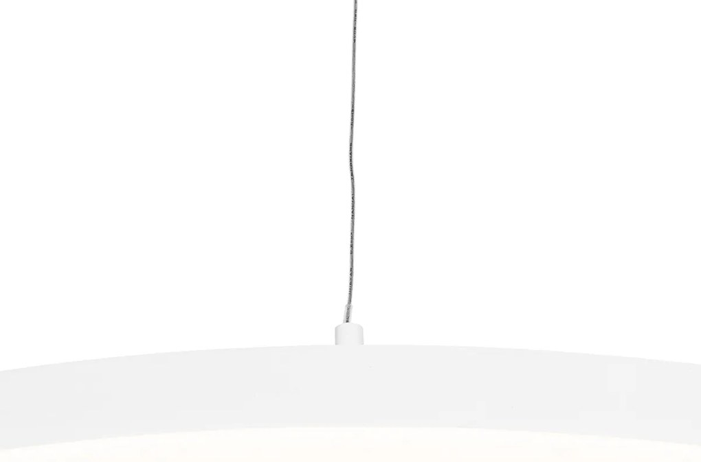 Дизайнерски висящ аплик бял 60 см с LED 3-степенна димираща - Anello