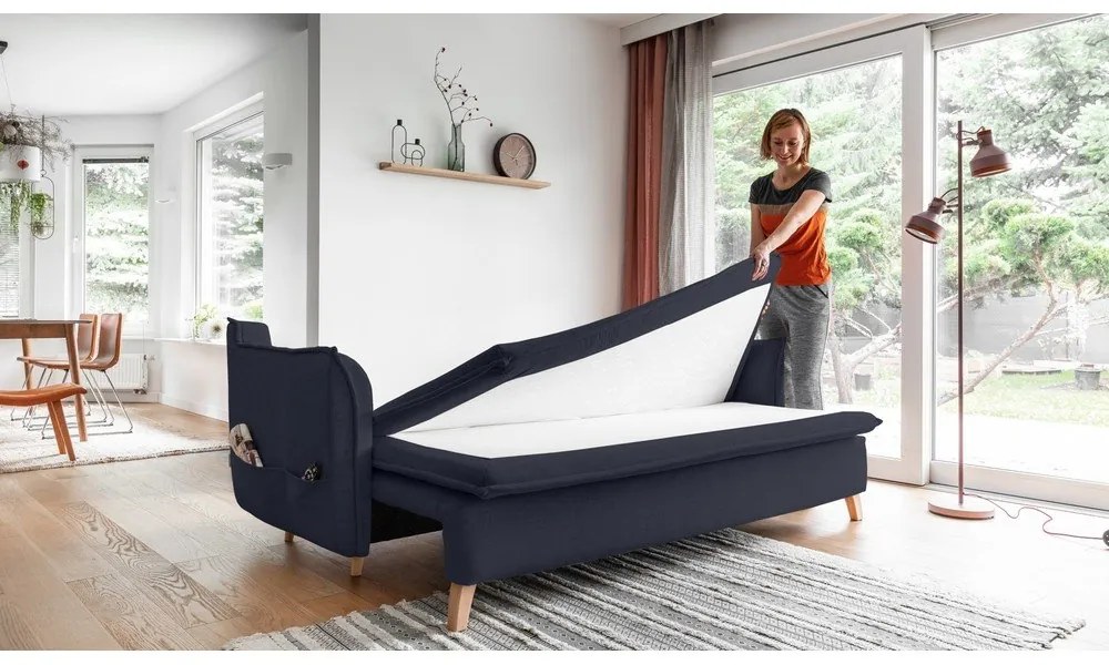 Тъмносив/антрацит разтегателен диван 225 cm Charming Charlie – Miuform