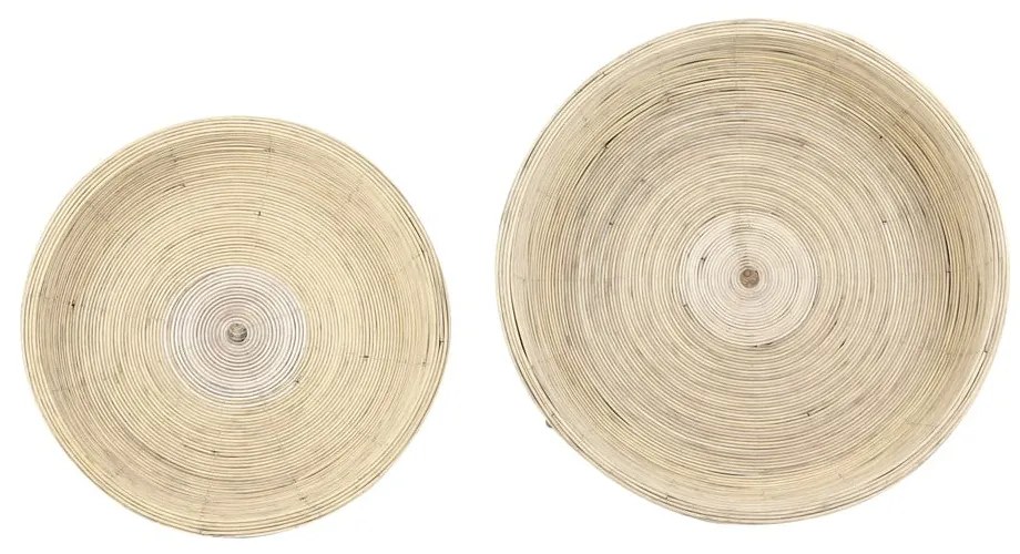 Ратанови кръгли странични масички в комплект от 2 бр. ø 56 cm Colon – Light &amp; Living