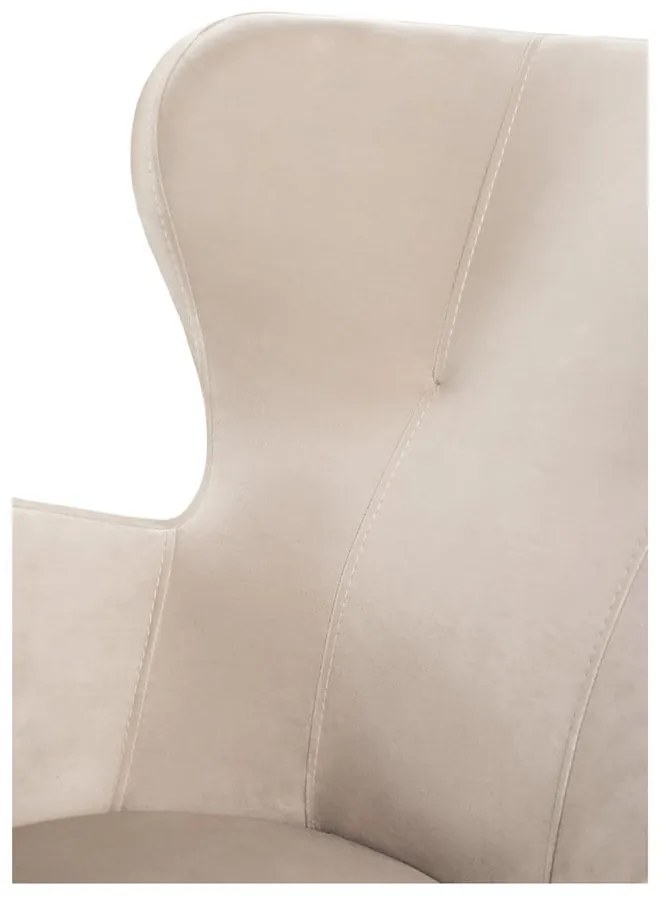 Бежово кадифено кресло Noemye – Bonami Selection