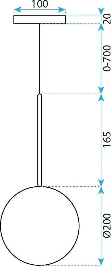 Пендел сфера 20cm APP1684-1CP