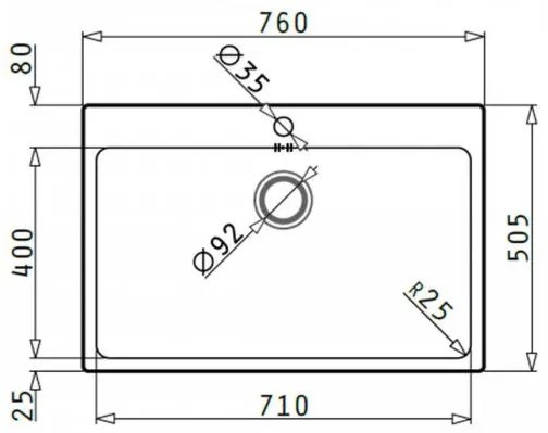 Мивка Maidsinks Вградена 1B-76 x 50.5 см