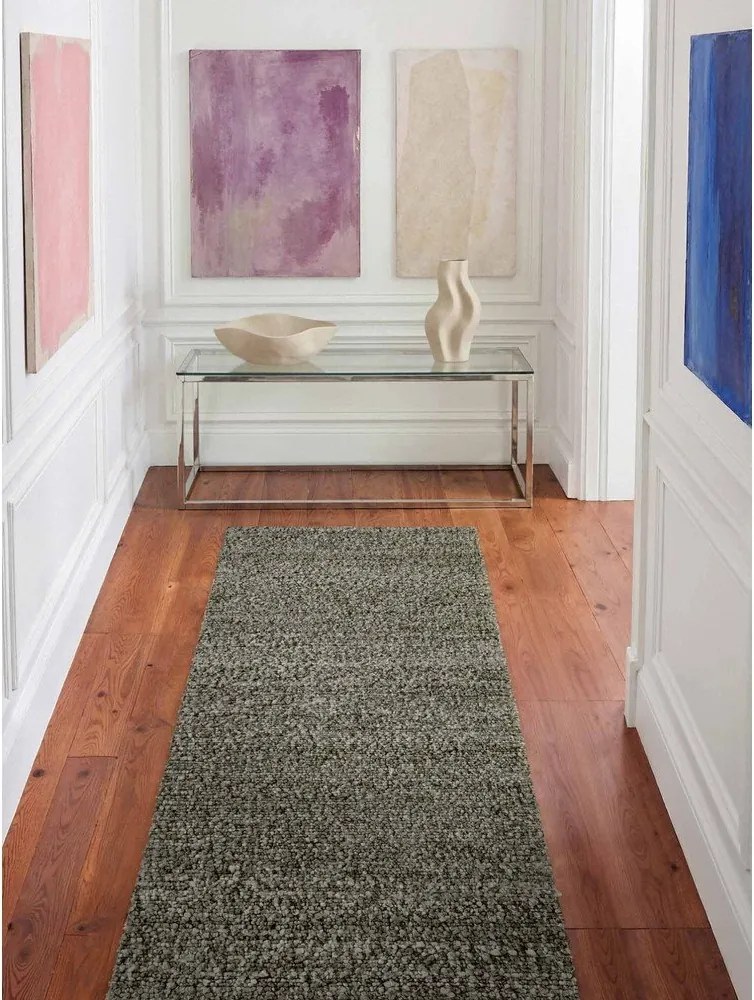 Зелена ръчно изработена пътека от букле 80x200 cm Notting Hill Portobello – Ted Baker