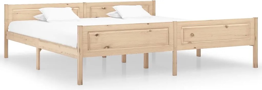 322102 vidaXL Рамка за легло, борово дърво масив, 200x200 см