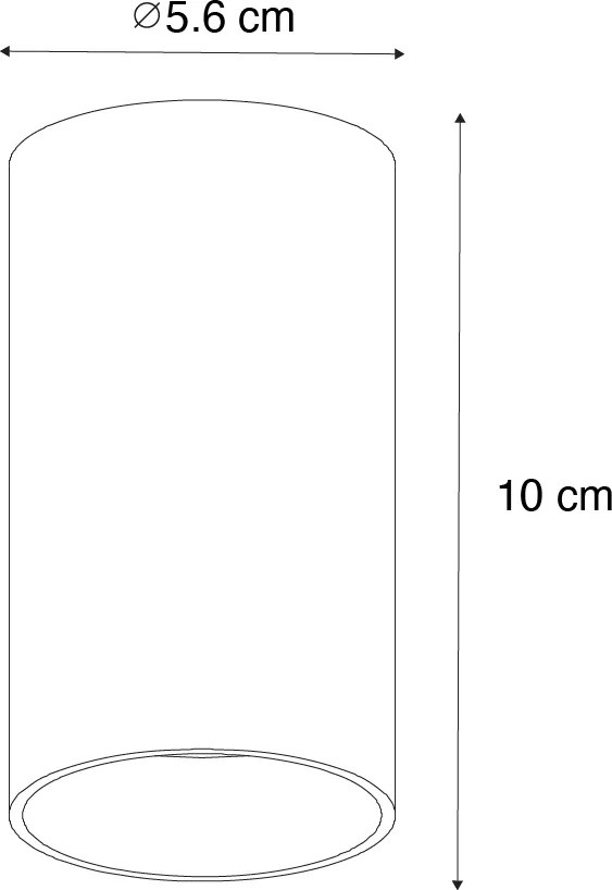 Интелигентен повърхностно монтиран прожектор тъмен бронз вкл. Wifi GU10 50 mm - Tuba