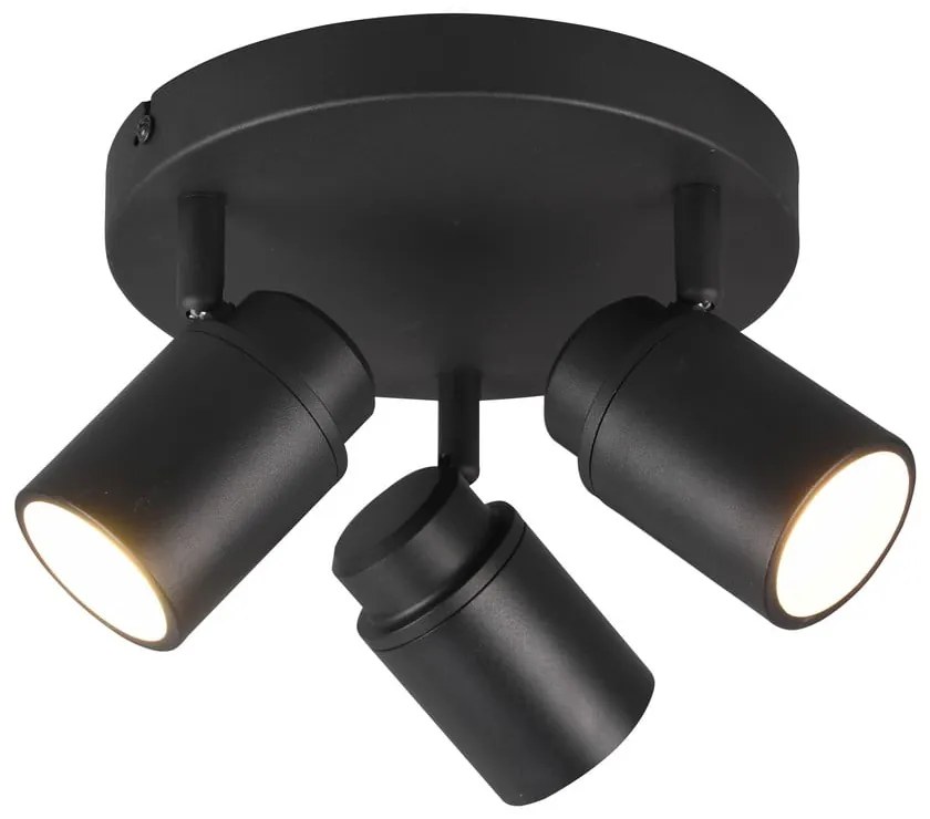 Матово черен метален прожектор Angelo - Trio