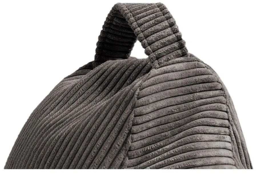 Тъмнокафяв детски пуф от рипсено кадифе Game Amuse – SLOWDOWN