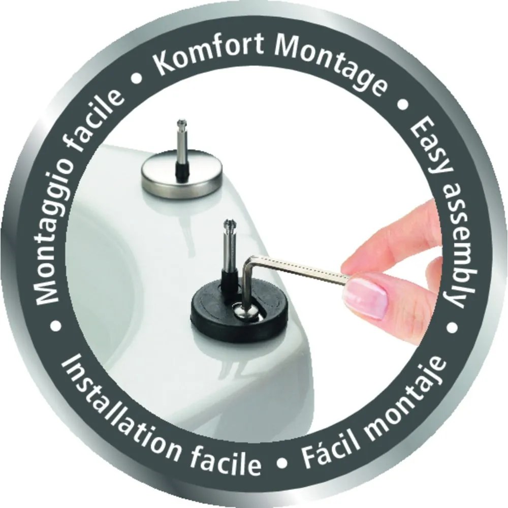 Тоалетна чиния с автоматично затваряне 36,5 x 45 см Corbara – Wenko