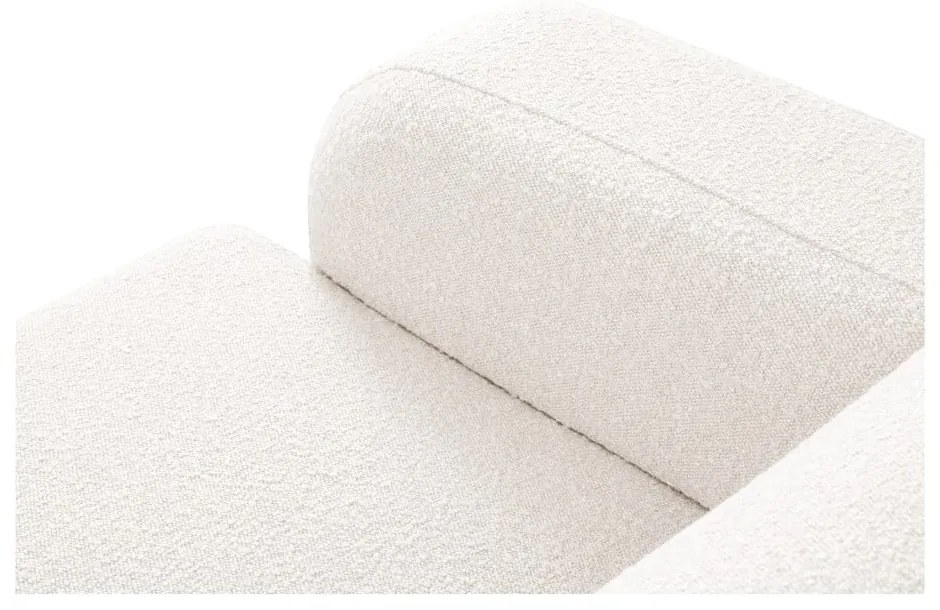 Бял ъглов диван от плат букле (десен ъгъл) Molino - Micadoni Home