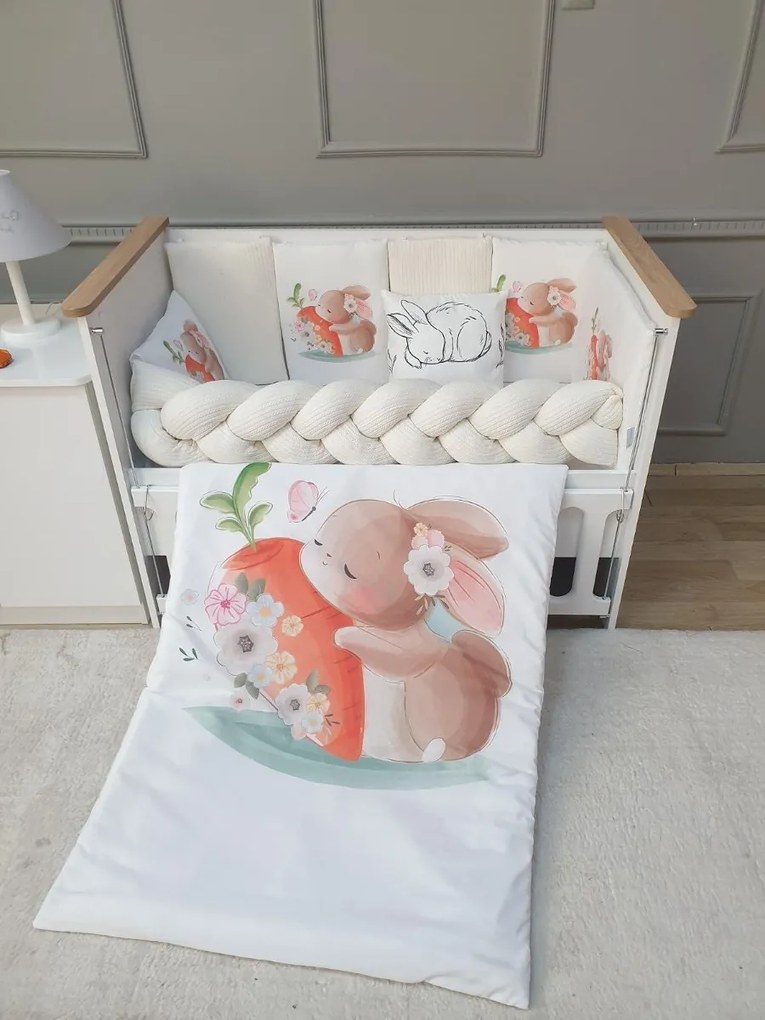 Babyhome Комплект за бебешко легло 60/120 см - зайче