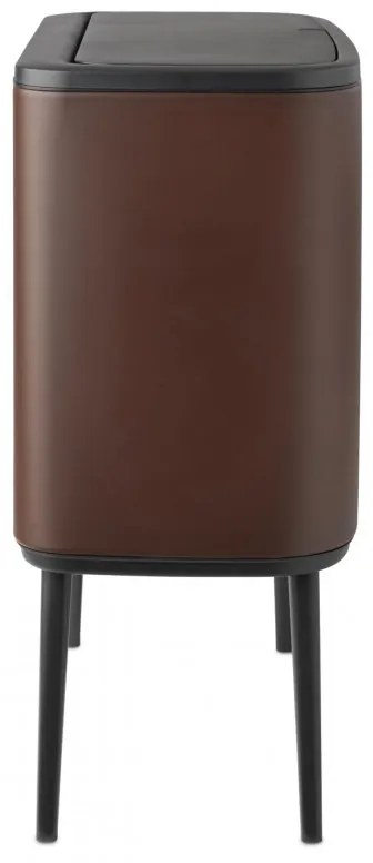 Кош за боклук Brabantia Bo Touch 1005548, 11+23 л, Плавно и безшумно отваряне, Голям отвор, Кафяв