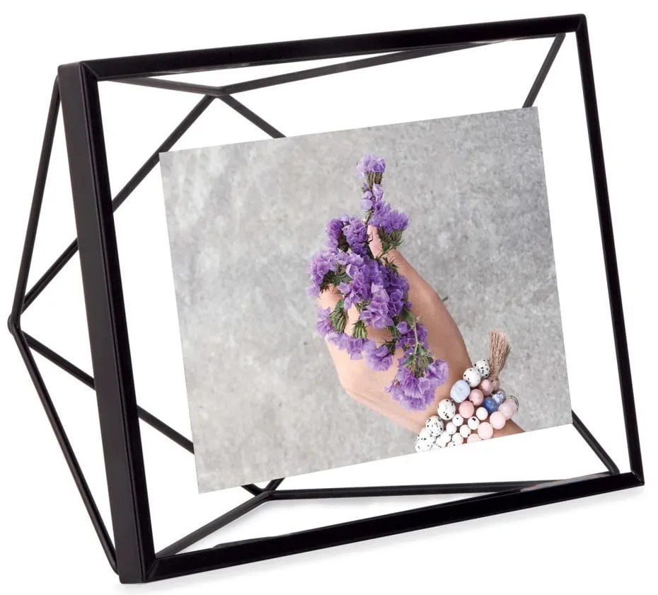Черна метална стояща/висяща рамка 20x15 cm Prisma – Umbra
