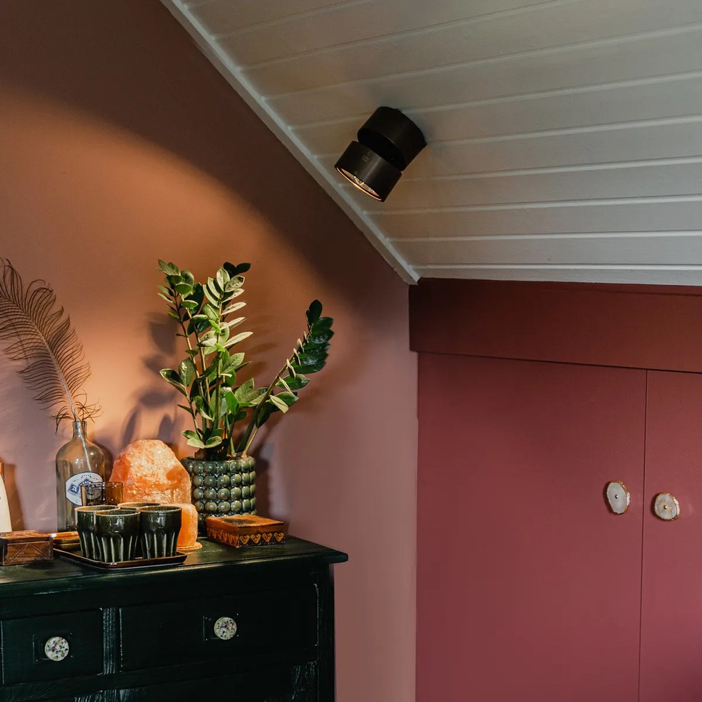 Модерен прожектор тъмно бронз кръгъл регулируем - Go Nine