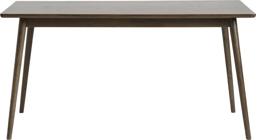 Кафява сгъваема трапезна маса с дъбов плот 150x90 cm Barrali – Unique Furniture