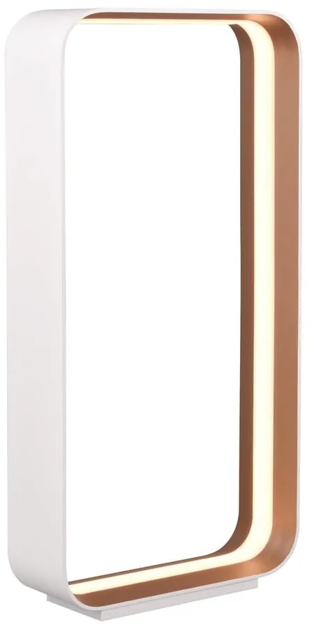 Бяла LED настолна лампа с гласово управление/ управление чрез мобилно приложение с метален абажур (височина 61 cm) Cizione – CINQUE