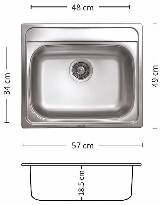 Leks COMPACT 570 SI Кухненска мивка за вграждане