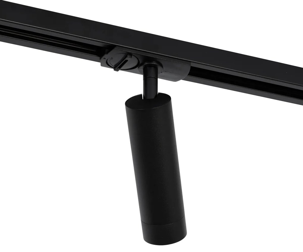 Модерна релсова осветителна система с 5 прожектора черна 1-фазна GU10 35mm - Iconic Jeana Luxe