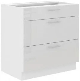 Подов шкаф Lyona 80 D 3S BB-Leuko