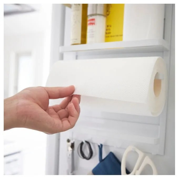 Голям бял магнитен кухненски страничен стелаж Tower - YAMAZAKI