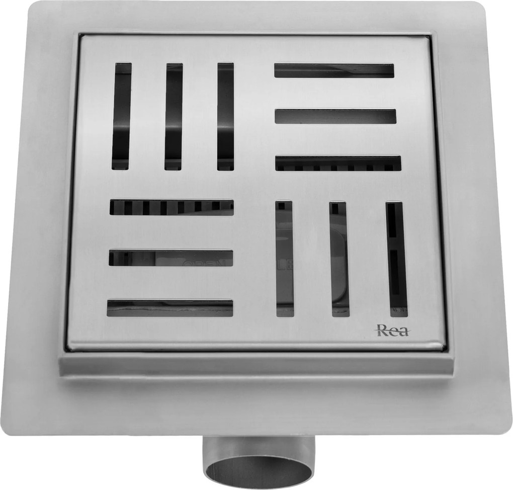 Линеен отводнител REA CROSS 150x150 Nickel Brush