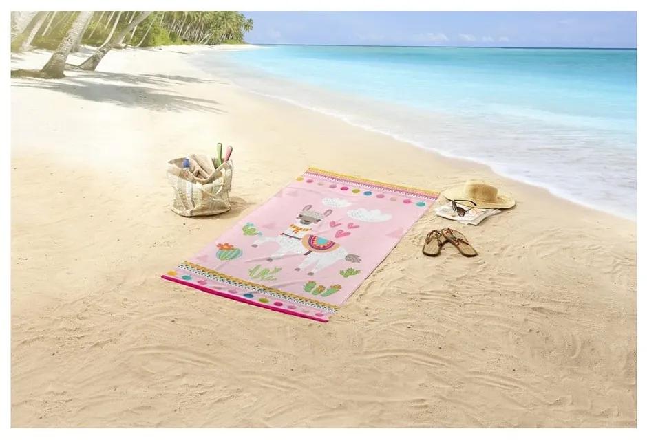 Плажна кърпа с печат , 75 x 150 cm Lama - Good Morning