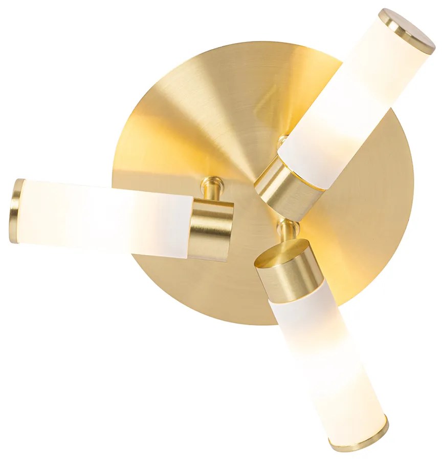 Модерна таванна лампа за баня месинг 3-светлина IP44 - Bath