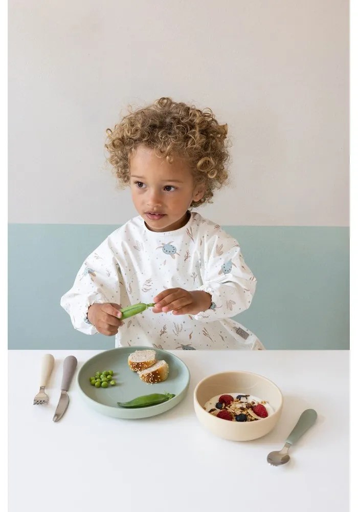 Кафяв/бежов детски прибори за хранене от силикон 3 бр. Olive Mix – Cam Cam Copenhagen