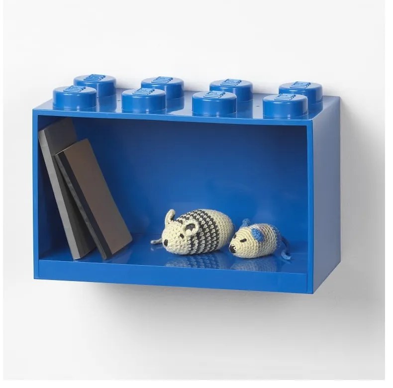 Детски син стенен рафт Brick 8 - LEGO®