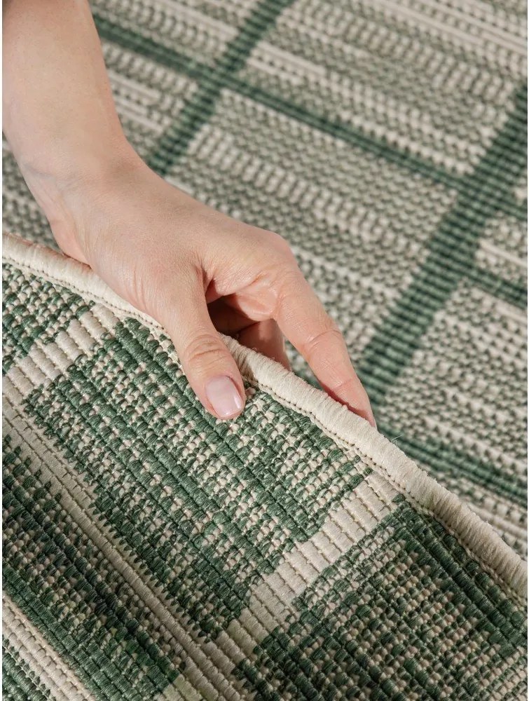 Зелен/кремав кръгъл килим за открито и закрито ø 160 cm Haringey Crouch – Ted Baker