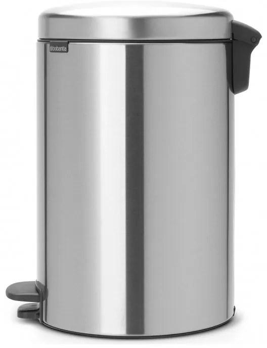 Кош за боклук с педал Brabantia NewIcon 649041, 20 л, Плавно затваряне, Противоплъзгаща основа, Инокс/Мат