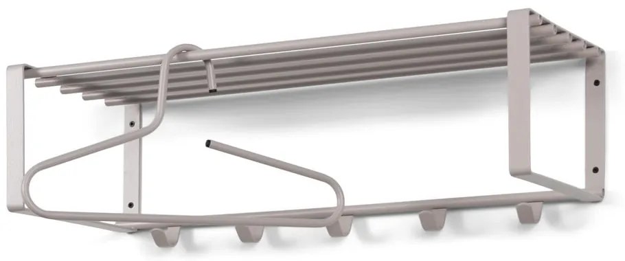 Кафяво-сива метална стенна закачалка с рафт 70 cm Rex – Spinder Design